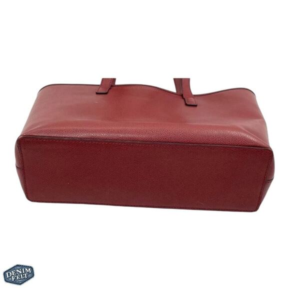 Michael by Michael Kors Maroon Cross Grain Leather Jet Set Tote/ Shoulder Purse - Picture 10 of 15